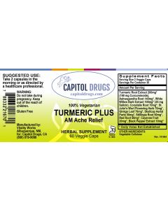 Vitality Works (Capitol Drugs Private Label) Turmeric Plus AM Ache Relief Powder Capsules