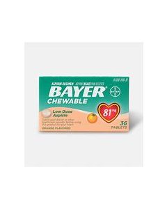 BAYER CHEWABLE ASPIRIN Orange