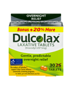 DULCOLAX Overnight Laxative 25 tabs