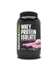 NutraBio WHEY PROTEIN ISOLATE STRAWBERRY ICE CREAM
