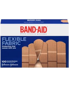 BAND-AID FLEXIBLE FABRIC BANDAGES ASSORTED 100