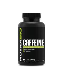 NutraBio CAFFEINE 200MG 100 CAPSULES