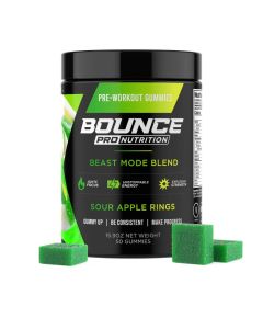 Bounce Pre-Workout Gummies - Beast Mode Sour Apple 50GUMMIES