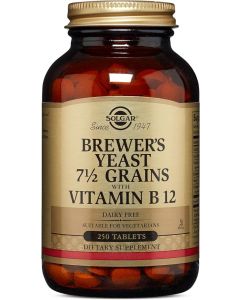 Solgar Brewer's Yeast 7.5gr w/B12 -250 Tablets