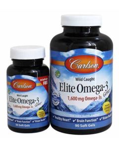 JR Carlson"s Elite Omega3 1600mg 90+30sg			