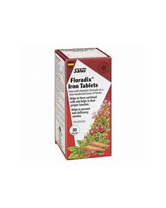 Gaia Herbs Floradix Iron Tablets 80 ct