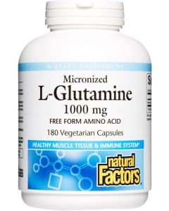 Natural Factors Micronized L-Glutamine 1,000 mg 90 Vcap