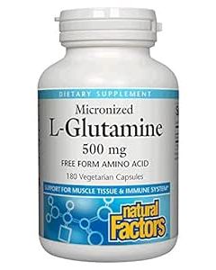 Natural Factors Micronized L-Glutamine 500 mg 90 Vcaps