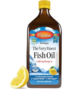 JR Carlson's Fish Oil Omega-3 Lem Liq 500ml