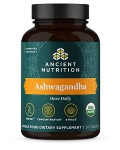 Ancient Nutrition Organic Ashwagandha 30 T 