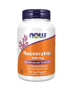 NOW Resveretrol 200mg 120Vcaps