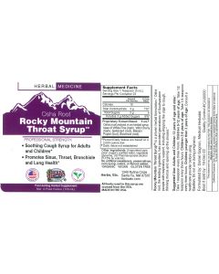 Herbs Etc. Rocky Mountain Throat Syrup 4 oz. 			