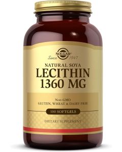 Solgar Lecithin 1360 mg 100 Soft Gels