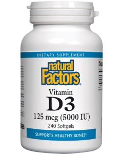 Natural Factors Vitamin D3 5000 IU 120 SG